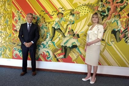 Среща на посланик Сърчаджиева с посланика на Португалия в Бразилия Луис Филипе Мело е Фаро Рамос